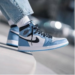 Nike Air Jordan 1 High University Blue 555088-134 White/Universityblue-Black