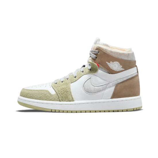 Nike Air Jordan 1 High Zoom Air Cmft Olive Aura CT0979-102 White/Grayheather-Olive/Aura-Khaki