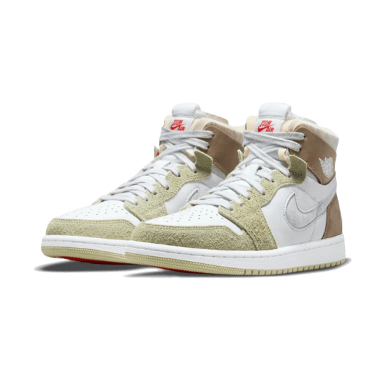 Nike Air Jordan 1 High Zoom Air Cmft Olive Aura CT0979-102 White/Grayheather-Olive/Aura-Khaki