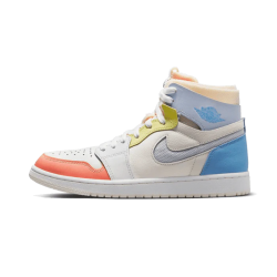 Nike Air Jordan 1 High Zoom Cmft To My First Coach DJ6910-100 Sail/White/Zitron/Psychic Blue