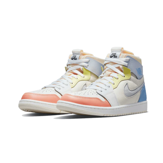 Nike Air Jordan 1 High Zoom Cmft To My First Coach DJ6910-100 Sail/White/Zitron/Psychic Blue