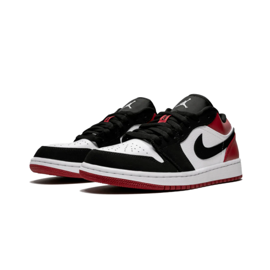 Nike Air Jordan 1 Low Black Toe 553558-116 White/Black-Gymred