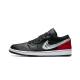 Nike Air Jordan 1 Low Brushstroke Swoosh Black Red DA4659-001 Black/White-University Red