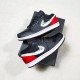 Nike Air Jordan 1 Low Brushstroke Swoosh Black Red DA4659-001 Black/White-University Red