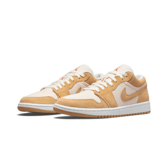 Nike Air Jordan 1 Low Corduroy DH7820-700 Corduroy/Quartzorange/White