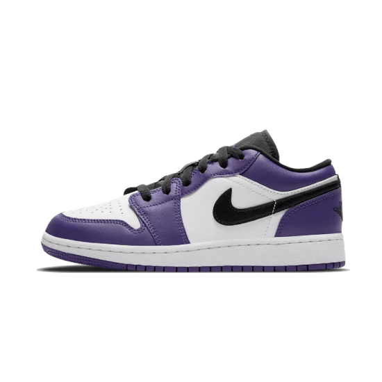 Nike Air Jordan 1 Low Court Purple 553558-500 Black-White/Courtpurple