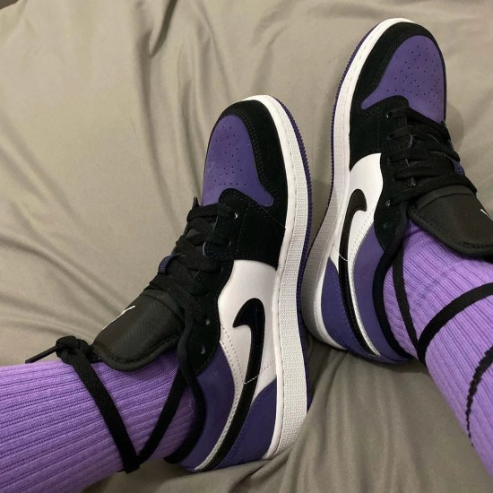 Nike Air Jordan 1 Low Court Purple Black 553560-501/553558-501 Courtpurple/Black-White