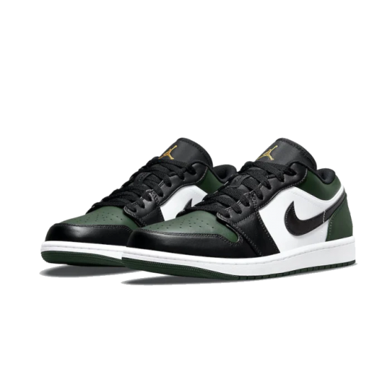 Nike Air Jordan 1 Low Green Toe 553558-371 Noble Green/White/Black/Pollen