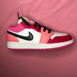 Nike Air Jordan 1 Low Pink Red 553560-162 Pink/Pink-White-Black 