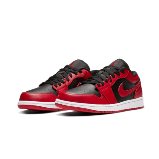 Nike Air Jordan 1 Low Reverse Bred 553558-606 Redgym/Gymblack-Red-White