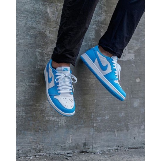 Nike Air Jordan 1 Low Sb Unc CJ7891-401 Dark Powder Blue/Dark Powder Blue-White