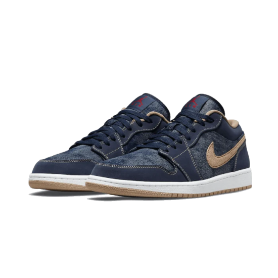 Nike Air Jordan 1 Low Se Denim DH1259-400 Midnightnavy/Universityred/White