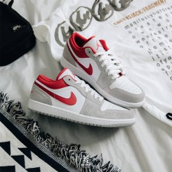 Nike Air Jordan 1 Low Se Light Smoke Grey Gym Red DC6991-016 Light Smoke Grey/White/Gym Red