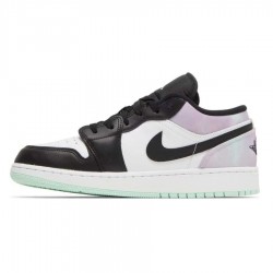 Nike Air Jordan 1 Low Tie-Dye 554724-133 Crimson Tint/White-Black 