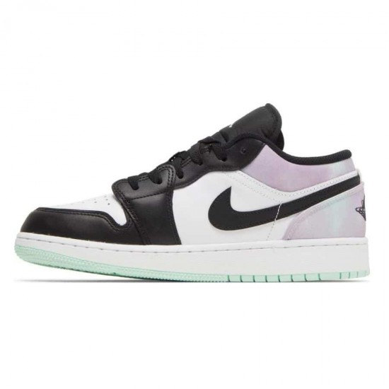 Nike Air Jordan 1 Low Tie-Dye 554724-133 Crimson Tint/White-Black