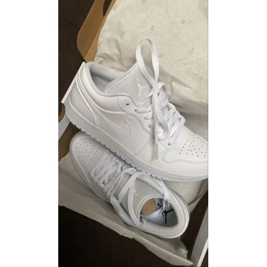 Nike Air Jordan 1 Low Triple White 553558-130 White/White/White