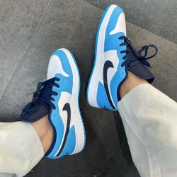 Nike Air Jordan 1 Low Unc (2021) 553558-144 University Blue/White/Navy 