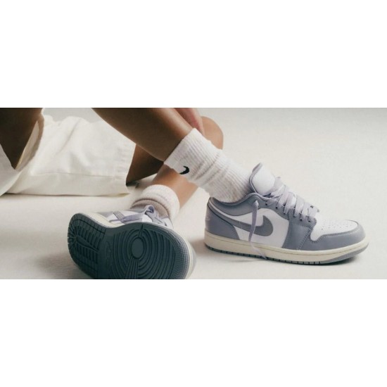 Nike Air Jordan 1 Low Vintage Grey 553558-053 Stealth/White/Sail