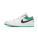 Nike Air Jordan 1 Low White Lucky Green Black 553558-129 White/Lucky Green-Black