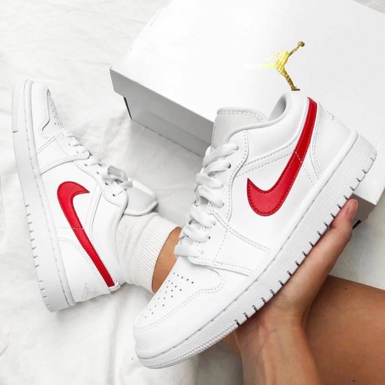 Nike Air Jordan 1 Low White University Red AO9944-161 White/Universityred-White