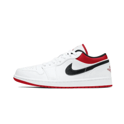 Nike Air Jordan 1 Low White University Red Black 553558-118 White/University Red-Black