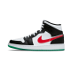 Nike Air Jordan 1 Mid Alternate Swoosh BQ6472-063 Black/University Red-White-Lucid Green