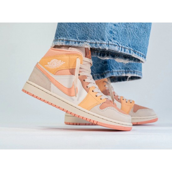 Nike Air Jordan 1 Mid Apricot Orange DH4270-800 Atomic Orange/Apricot Agate/Terra Blush