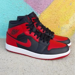 Nike Air Jordan 1 Mid Banned (2020) 554724-074 Black/University Red-Black-White