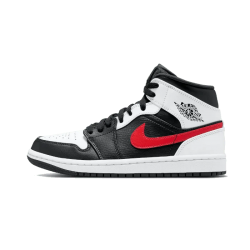 Nike Air Jordan 1 Mid Black Chile Red White 554724-075 Black/Red-Chile/White 