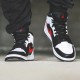 Nike Air Jordan 1 Mid Black Chile Red White 554724-075 Black/Red-Chile/White