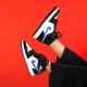 Nike Air Jordan 1 Mid Black Racer Blue White 554725-084 Black/Racer Blue-White