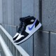 Nike Air Jordan 1 Mid Black Racer Blue White 554725-084 Black/Racer Blue-White