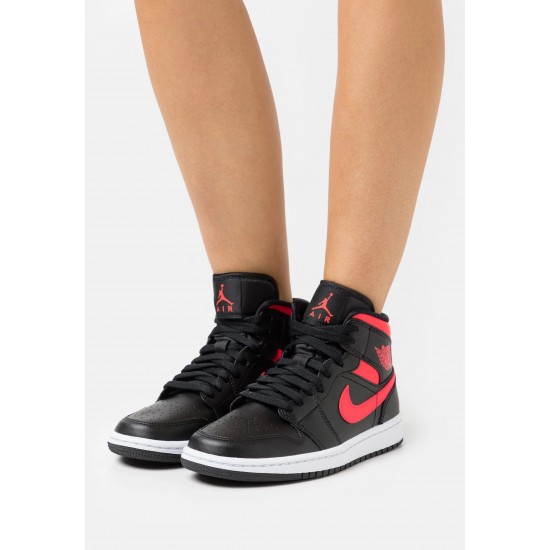 Nike Air Jordan 1 Mid Black Siren Red BQ6472-004 Black/Sirenred-White