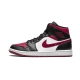 Nike Air Jordan 1 Mid Bred Toe 554724-066 Black/Gymred-White