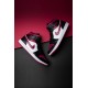 Nike Air Jordan 1 Mid Bred Toe 554724-066 Black/Gymred-White