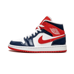 Nike Air Jordan 1 Mid Champ Colors BQ6472-104 White/Blue-White 