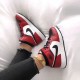 Nike Air Jordan 1 Mid Chicago Black Toe 554724-069/554725-069 Black/Gym Red-White