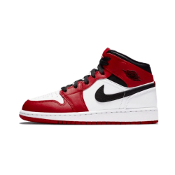 Nike Air Jordan 1 Mid Chicago White 554725-173 White/Gym-Red/Black 