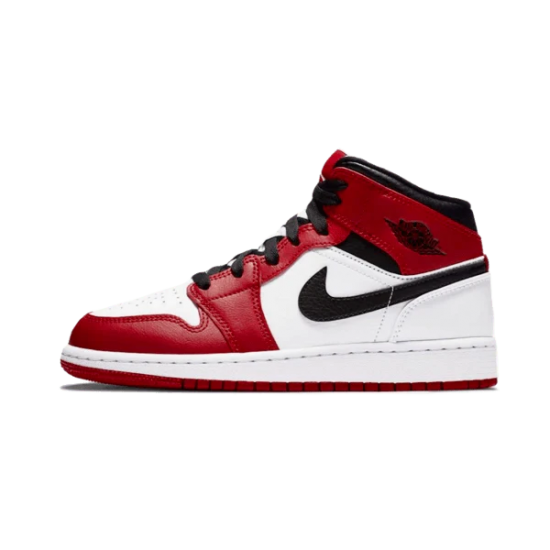 Nike Air Jordan 1 Mid Chicago White 554725-173 White/Gym-Red/Black