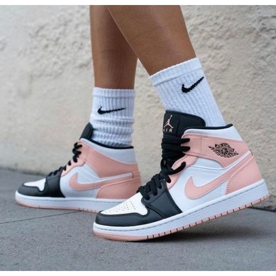 Nike Air Jordan 1 Mid Crimson Tint 554724-133 Crimson Tint/White-Black