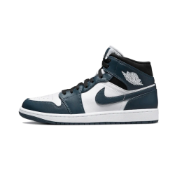 Nike Air Jordan 1 Mid Dark Teal 554724-411 Dark Teal/White-Black 