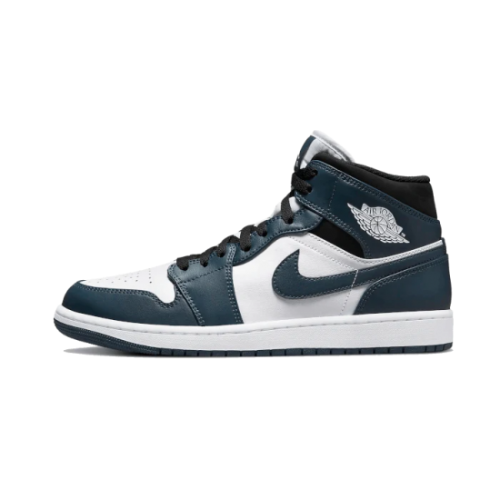 Nike Air Jordan 1 Mid Dark Teal 554724-411 Dark Teal/White-Black