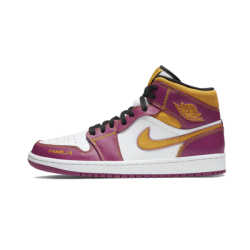 Nike Air Jordan 1 Mid Dia De Los Muertos DC0350-100 White/Fuchsia-Orange-Black 