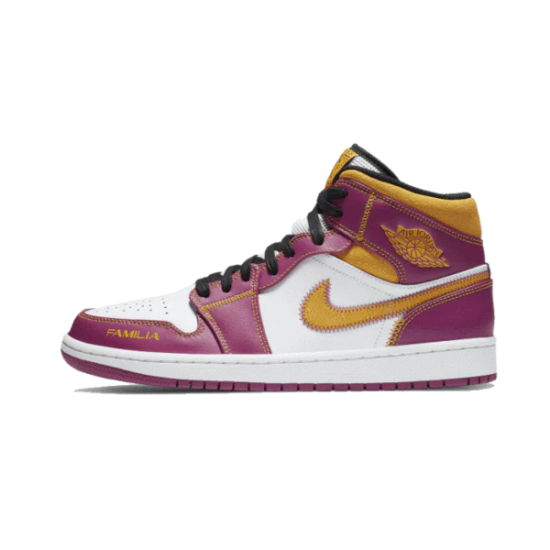 Nike Air Jordan 1 Mid Dia De Los Muertos DC0350-100 White/Fuchsia-Orange-Black