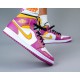 Nike Air Jordan 1 Mid Dia De Los Muertos DC0350-100 White/Fuchsia-Orange-Black