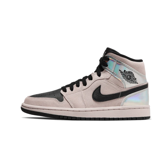 Nike Air Jordan 1 Mid Dirty Powder Iridescent BQ6472-602 Dirtypowder/Black