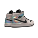 Nike Air Jordan 1 Mid Dirty Powder Iridescent BQ6472-602 Dirtypowder/Black