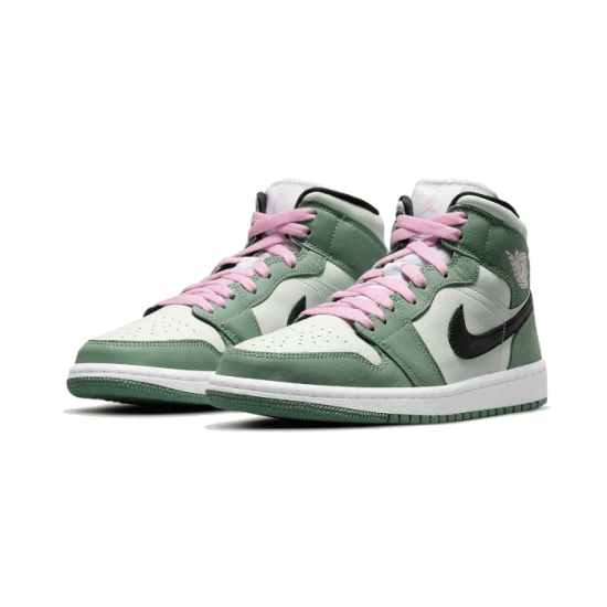 Nike Air Jordan 1 Mid Dutch Green CZ0774-300 Dutch Green/Black/Barely Green/Arctic Pink