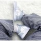 Nike Air Jordan 1 Mid Grey Camo DC9035-100 White/Gray