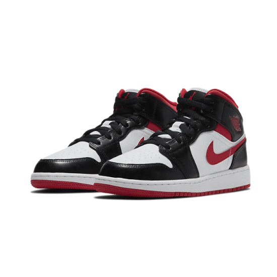 Nike Air Jordan 1 Mid Gym Red Black White 554724-122 White/Gym Red-Black